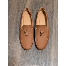 Usado, Sapatos de condução Lacoste piloto borla couro gravado marrom bronzeado tamanho 12 comprar usado  Enviando para Brazil