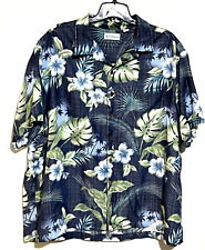 Camisa masculina caribenha 3XB azul hibisco palma havaiana, usado comprar usado  Enviando para Brazil