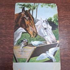 Horses birds postcard for sale  NORTHAMPTON