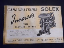Catalogue carburateur solex d'occasion  Avesnes-le-Comte