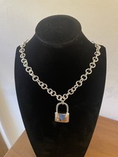 Silver tone padlock for sale  SANDBACH