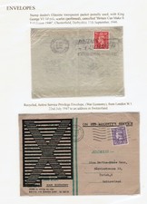 Envelope de serviço ativo reciclado 1947 e envelope transparente 1946 para revendedores comprar usado  Enviando para Brazil