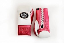 Luvas de boxe feitas à mão de couro bovino sem treinamento de vida sem boxe comprar usado  Enviando para Brazil