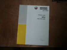 Placa vibratória Wacker Neuson DPU 5545 compactador manual de manutenção do operador, usado comprar usado  Enviando para Brazil