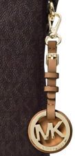 Usado, MICHAEL KORS OURO MK LOGOTIPO CHARME/BOLOTA MARROM PULSEIRA DE COURO GENUÍNO BOLSA FOB comprar usado  Enviando para Brazil