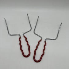 Usado, Par de garfos largos para churrasco escultura em carne bife 2 pinos comprar usado  Enviando para Brazil
