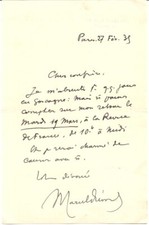 Lettre autographe marcel d'occasion  Billère