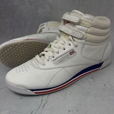 Tênis Reebok Freestyle Hi Shoes Feminino Couro Branco Top Alto com Cadarço Tamanho 9 M comprar usado  Enviando para Brazil