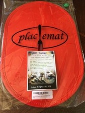 4 tapetes de mesa de jantar ovais de couro sintético vermelho brilhante 12 x 18 por Wangchao comprar usado  Enviando para Brazil