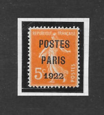 FRANCIA 1922 Precancelado POSTES PARIS 1922 en 5c naranja Sembrador usado Y&T #30 segunda mano  Embacar hacia Argentina