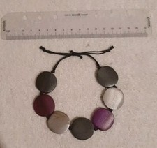 Wooden discs bracelet for sale  BASINGSTOKE