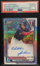 2024 Bowman 1º Chrome Walker Jenkins Speckle Auto/299 Twins GEM PSA 10 comprar usado  Enviando para Brazil