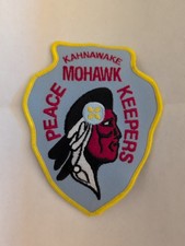 Adesivo policial tribal Kahnawake Mohawk Peace Keepers azul vermelho amarelo, usado comprar usado  Enviando para Brazil
