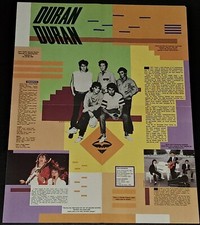 JOHN TAYLOR DURAN DURAN PÔSTER 41x54cm DOIS LADOS 1986 REVISTA BIZZ BRASIL RARO, usado comprar usado  Brasil 