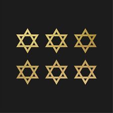 Adesivo de vinil pequeno Star of David Shield Magen judaísmo janela conjunto com 6, usado comprar usado  Enviando para Brazil