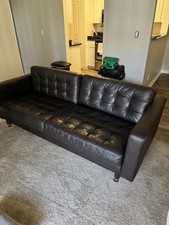 Black leather couch for sale  Livermore