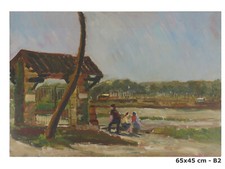 Quadro olio tavola usato  Torino