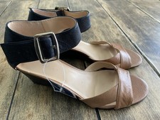 Nine West Parista Two Tone Wedges Feminino 8.5 M Preto Bronzeado NOVO comprar usado  Enviando para Brazil