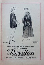 Publicité manteaux revillon d'occasion  Montluçon