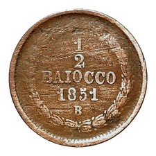 Pio 1 baiocco usato  Aosta