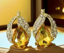 Goldene damen tränenförmige gebraucht kaufen  Paderborn