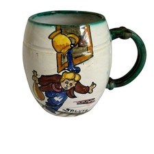 Caneca colorida de cerâmica pintada à mão com alça, usado comprar usado  Enviando para Brazil