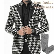 Terno Houndstooth masculino blazer pico lapela festa jantar formatura smoking ternos de casamento, usado comprar usado Terno Houndstooth masculino blazer pico lapela festa jantar formatura smoking ternos de casamento, usado comprar usado  Enviando para Brazil