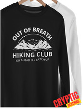 Camiseta clube de caminhada fora de fôlego engraçado caminhante acampamento natureza montanha ao ar livre TEE comprar usado  Enviando para Brazil