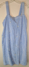 Vanity Fair Toalla Envoltura Bata Encubrimiento Azul Bordado Flores Talla S/M segunda mano  Embacar hacia Mexico