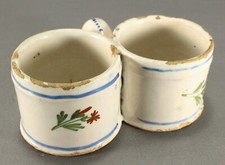 = Óleo de faiança francesa do século XVIII e vinagre porta-especiarias duplas Porte-Huilier # 2 comprar usado  Enviando para Brazil