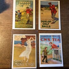 Golf poster postcards for sale  PRESTEIGNE