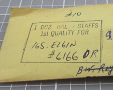 Usado, ELGIN #6166 DR BALANCE STAFF 16S NOS PEÇAS DE RELÓGIO P&R w57 comprar usado  Enviando para Brazil