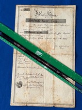 Dokument akt urodzenia F. Louis Troll Johanngorgenstadt znaczek pieczęci 1835 na sprzedaż  Wysyłka do Poland