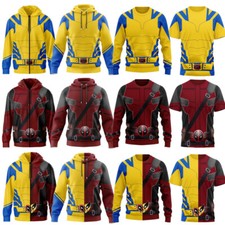 Fantasias de casacos cosplay Deadpool 3 Wolverine 3D com capuz super-herói X-Men comprar usado  Enviando para Brazil