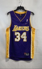 Camiseta esportiva Nike masculina multicolorida Lakers 34 Oneal NBA basquete média, usado comprar usado  Enviando para Brazil