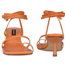 Sandalia de tacón Pina3 para mujer NINE WEST naranja neón talla 6, usado segunda mano  Embacar hacia Argentina