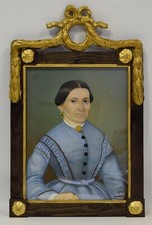 Um. 1850, stary obraz, portret kobiety, pastelowy, styl biedermeier, 64,5 x 40 cm, używany na sprzedaż  PL
