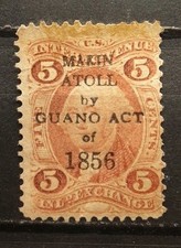 GUANO ACT de 1865 na receita 5 Makin Atoll USADO.(Falso?local?) comprar usado  Enviando para Brazil