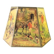Abajur vintage 6 painéis 8” raposa inglesa cena de caça cavalos cães clip-on comprar usado  Enviando para Brazil