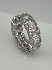 Anel CZ Stealing Silver BAND tamanho 8 (7MM)  comprar usado  Enviando para Brazil
