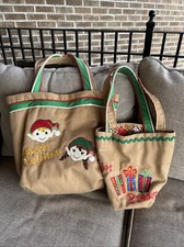 Usado, Sacolas de Natal bordadas para mamãe e eu - Conjunto de 2 - Reversíveis comprar usado  Enviando para Brazil