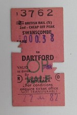 Railway ticket swanscombe for sale  REDCAR