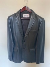 Mens black leather for sale  LONDON