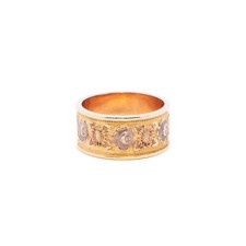 Bandring blumen gelbgold gebraucht kaufen  Berlin