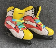 Patins de gelo femininos Powerslide Pop Art Blondie Reino Unido tamanho 4 comprar usado  Enviando para Brazil