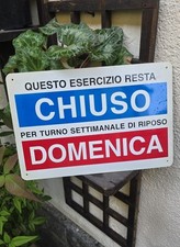 Insegna plastificata chiuso usato  Vigevano