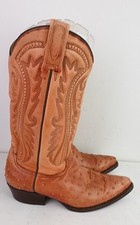 Botas de caubói vintage Rudel pele de avestruz/couro bronzeado tamanho EU41/USM7.5/USW9.5 comprar usado  Enviando para Brazil