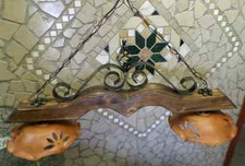 Lampadario bilanciere rustico usato  Acerra