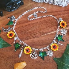 Litha sunflower necklace for sale  SWINDON