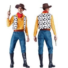 Toy Story Woody Fantasia Cosplay Halloween Cowboy Roupa de Pano Masculina Conjunto com 6 Peças, usado comprar usado  Enviando para Brazil